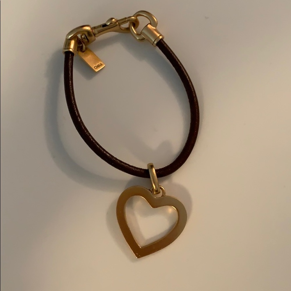 Leather Coach bracelet